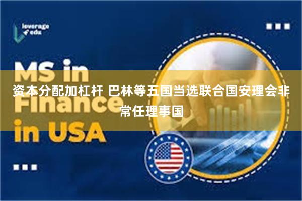 资本分配加杠杆 巴林等五国当选联合国安理会非常任理事国