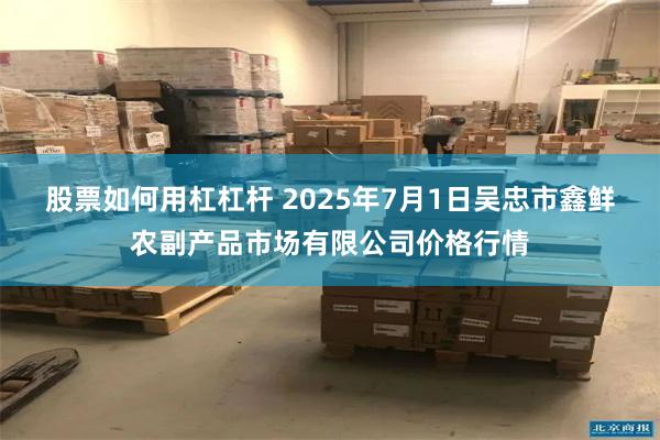 股票如何用杠杠杆 2025年7月1日吴忠市鑫鲜农副产品市场有限公司价格行情
